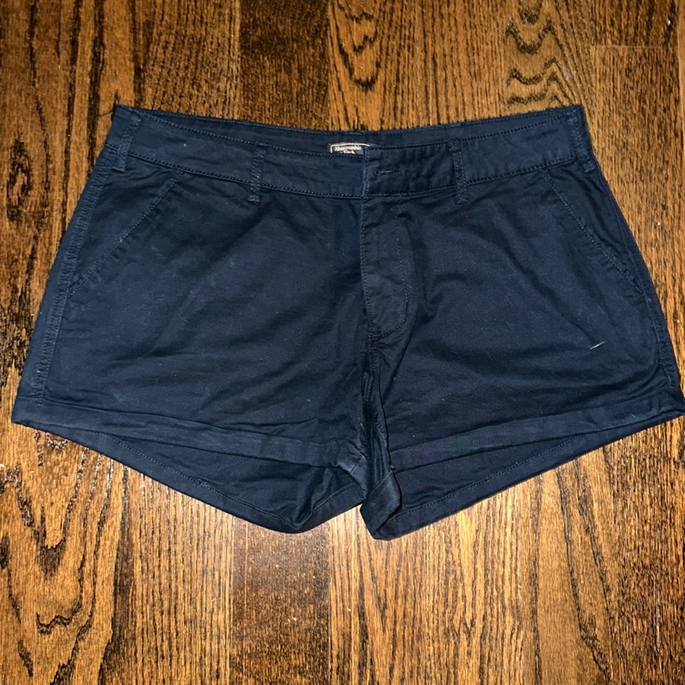 Abercrombie and Fitch navy blue chino shorts